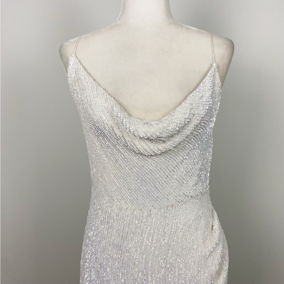 Retrofete Katya Dress in Moonglow White Size L - Picture 3 of 14